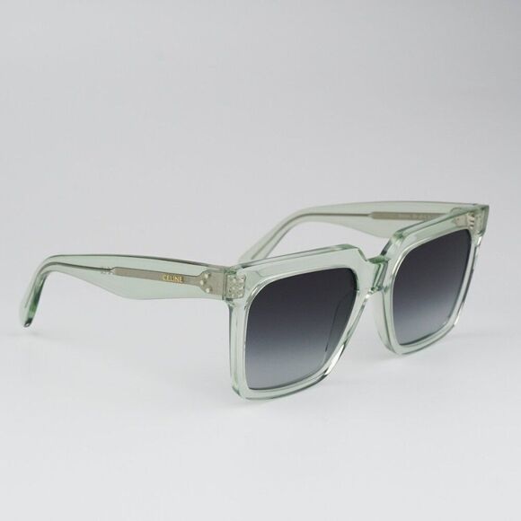 NEW Celine CL4055IN 93B Transparent Green Gradient Square Oversized Sunglasses - Picture 3 of 9
